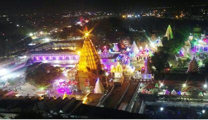 मंदिर में श्रद्धालुओं के लिये व्यापक इंतजाम