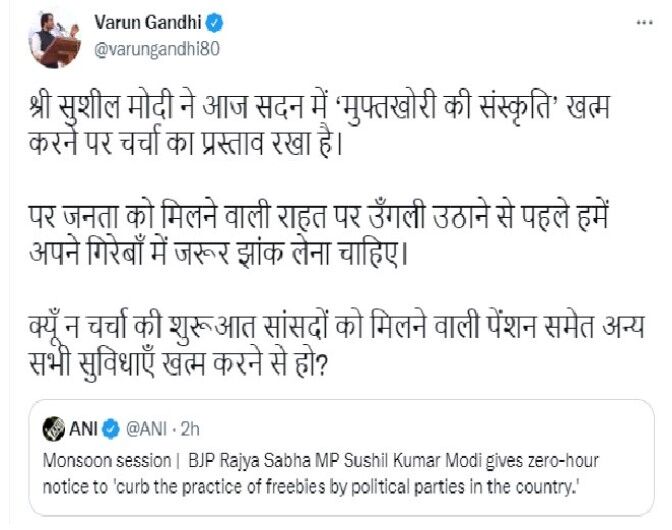 बोले BJP सांसद-महंगाई से बुझे चूल्हे को जलाने को बंद हो MP की पेंशन