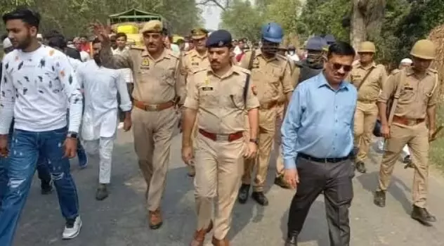 बेबस रही पुलिस- बिना इजाजत निकाली मिहिरभोज गौरव यात्रा- लगा रहा जाम