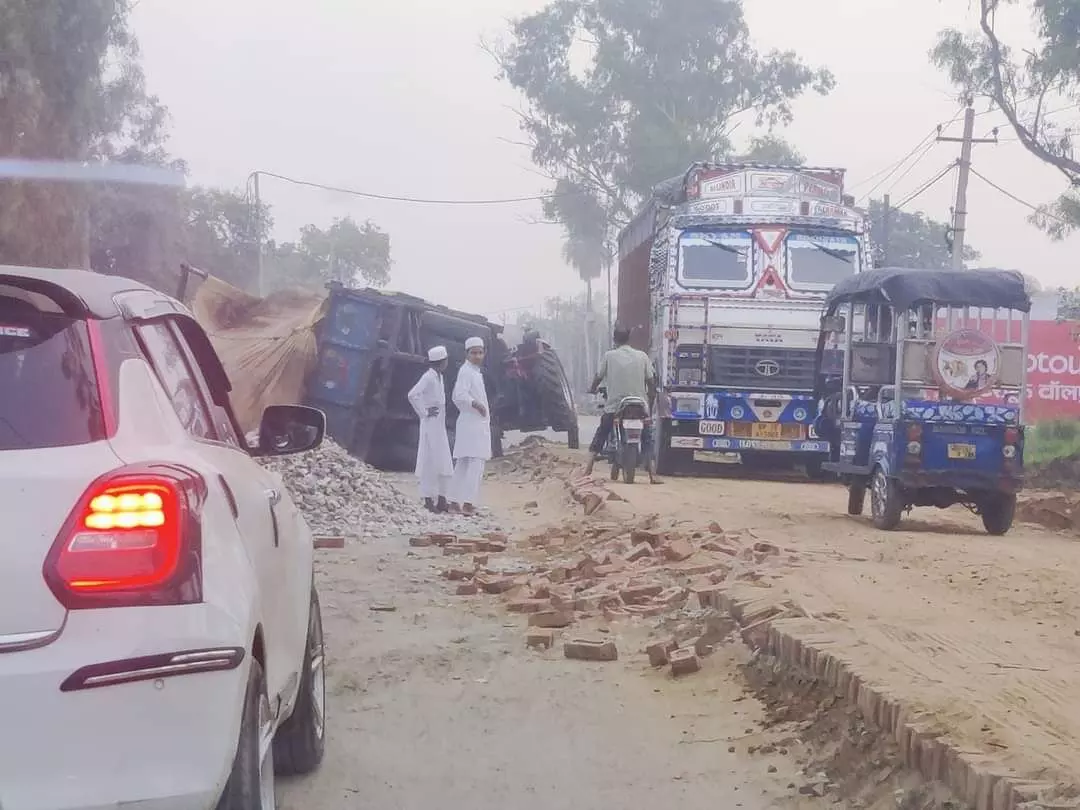 लोनिवि की मेहरबानी से भैंसी में लगा जाम- खतौली के लोग मेरठ....