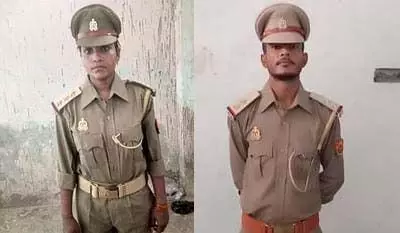 पुलिस वर्दीधारी युवक युवती ने बढ़ाई टेंशन- फोटो वायरल होते ही पुलिस..