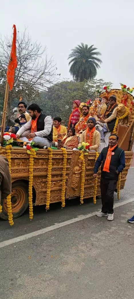 खतौली भी हुआ राममय-निकाली राम प्रतिमा की प्राण प्रतिष्ठा यात्रा