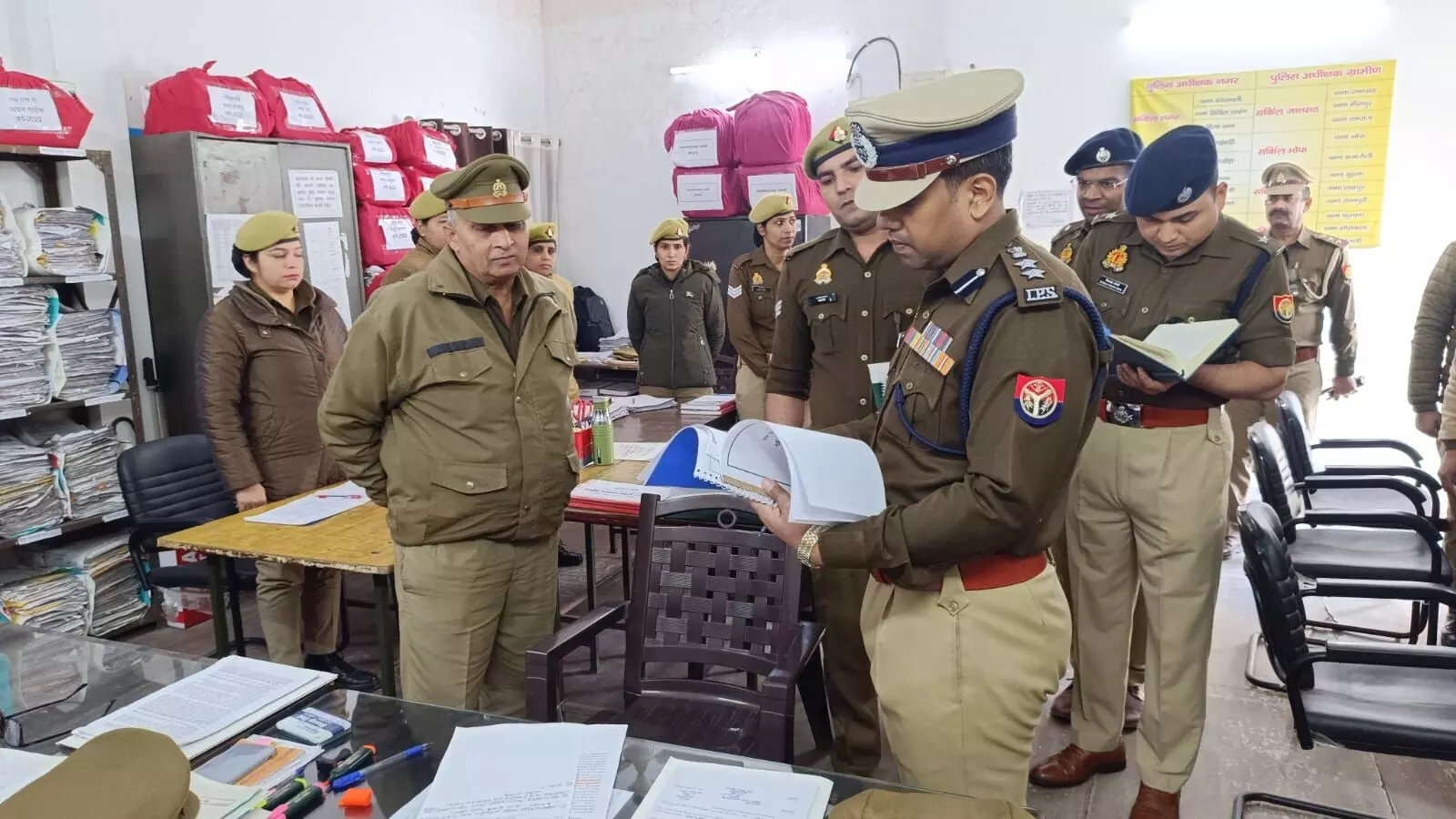 SSP ने पुलिस दफ्तर की शाखाओ का निरीक्षण कर परखी व्यवस्था- साफ सफाई..