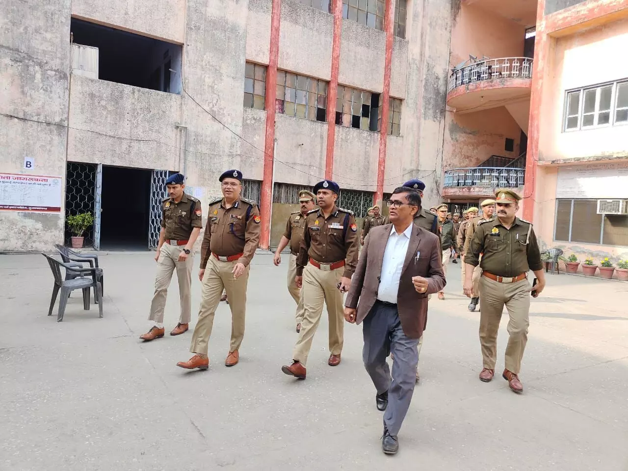 ADG, SSP ने पुलिस बल के साथ निरीक्षण कर लिया सुरक्षा व्यवस्था का जायजा