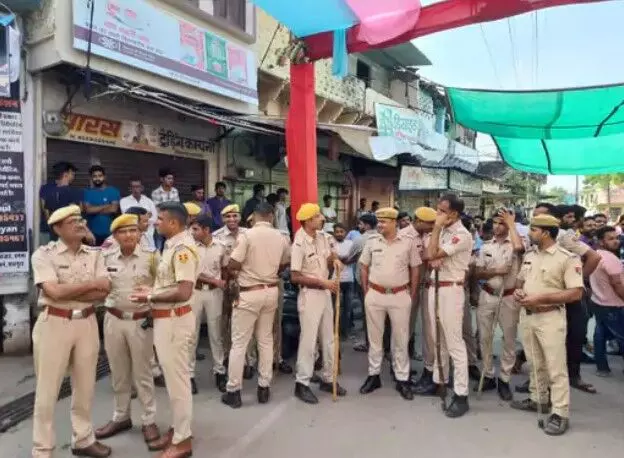 गणेश उत्सव पंडाल में जानवर का अंग मिलने के बाद धरना शुरू फिर..