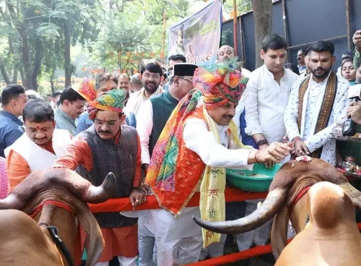 गोवर्धन पूजा के बाद बोले सीएम- गोवंश पालने वालों को मिलेगा क्रेडिट कार्ड