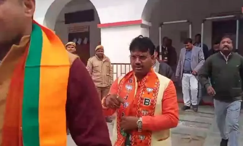 BJP अध्यक्ष व कई मंत्रियों की मौजूदगी के बीच BJP प्रत्याशी ने भरा पर्चा